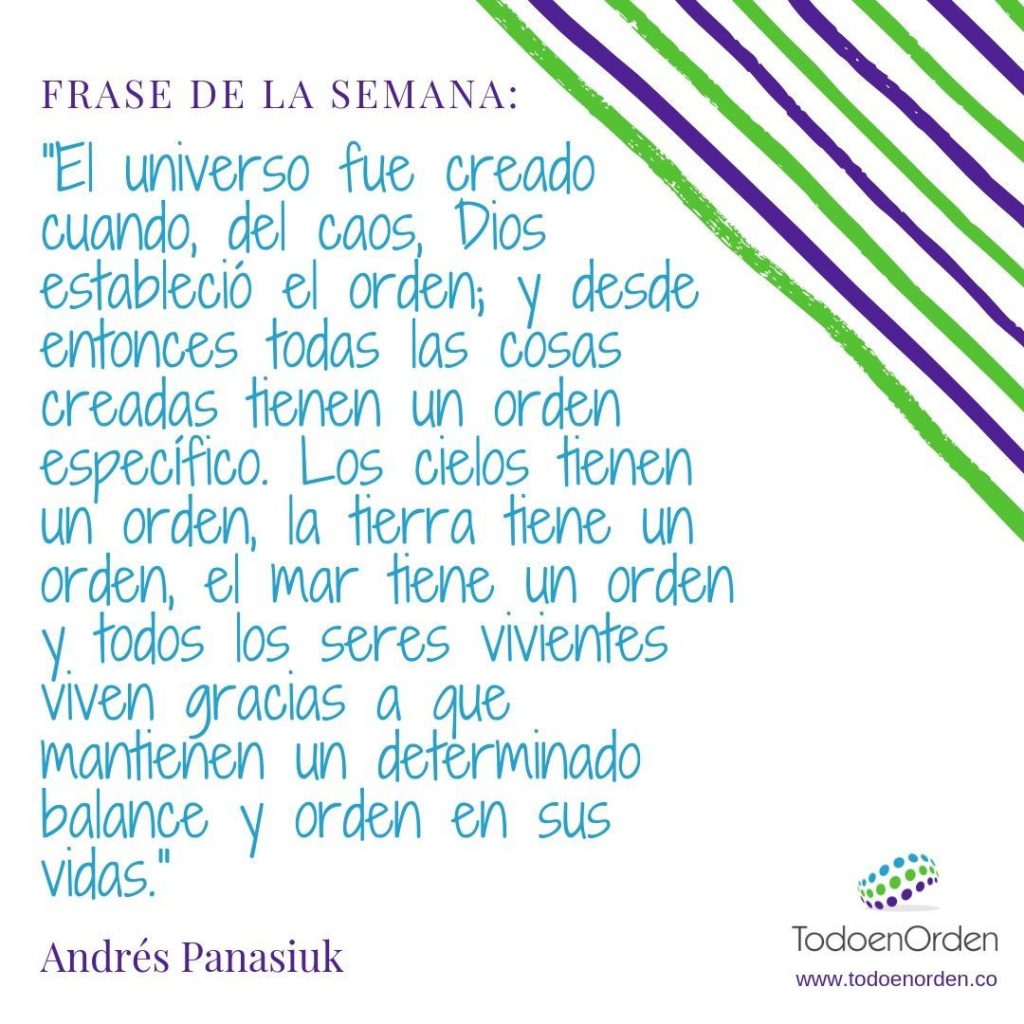 orden en el universo